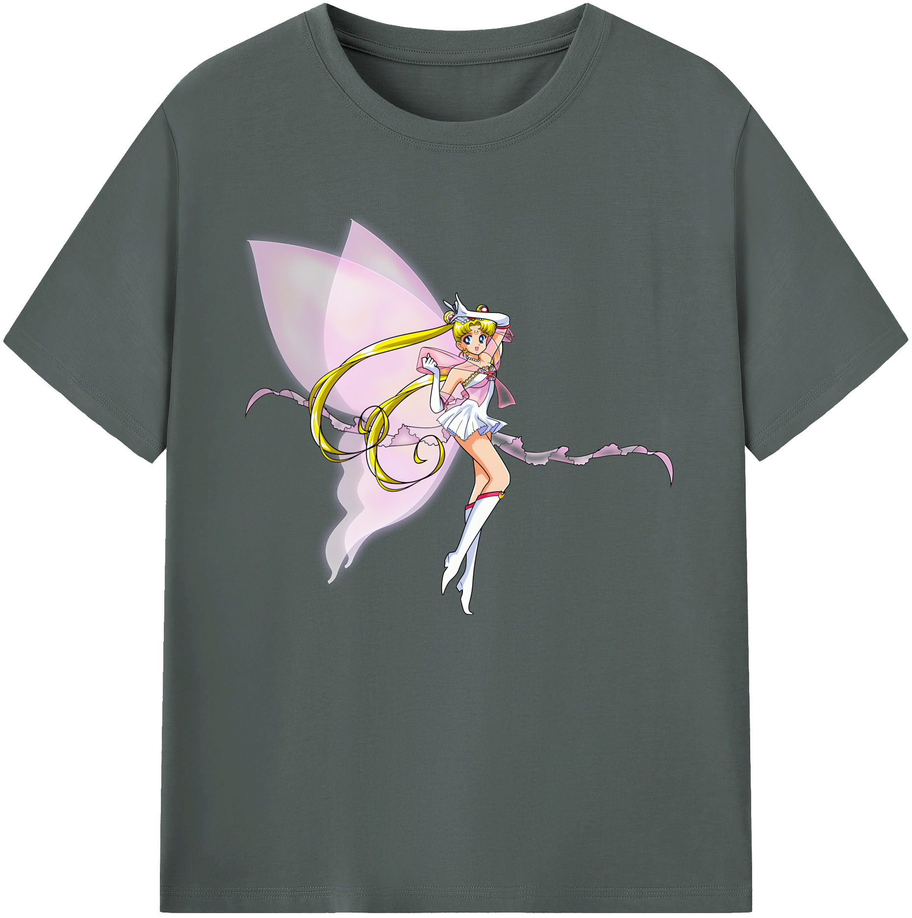 （画像用） 美少女戦士セーラームーン 月野 うさぎ つきの うさぎ Sailor Moon Tsukino Usagi 綿100％ メンズ半袖Tシャツ｜肌触りやわらか＆通気性